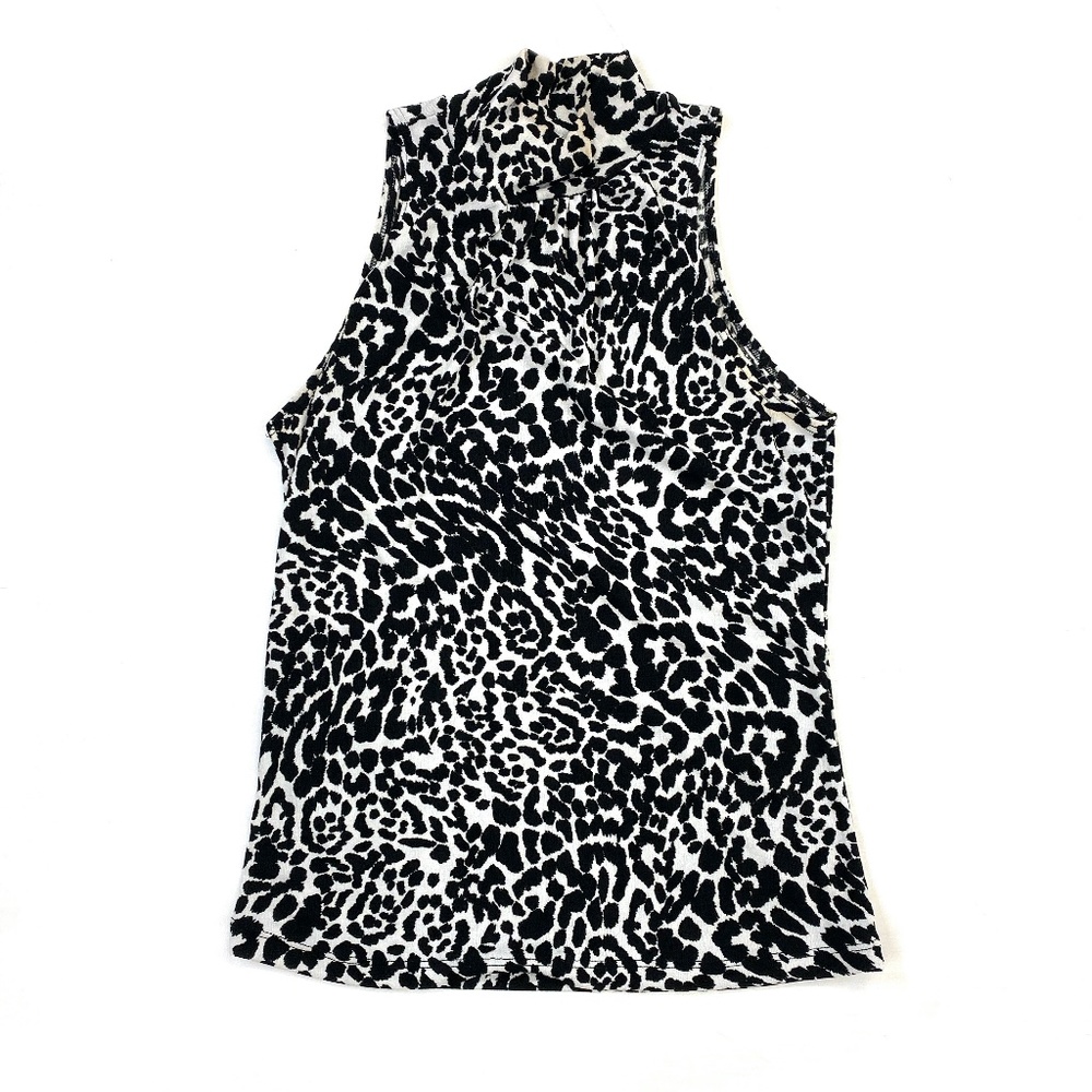 SLINKY Leopard Turtleneck Womens Shell